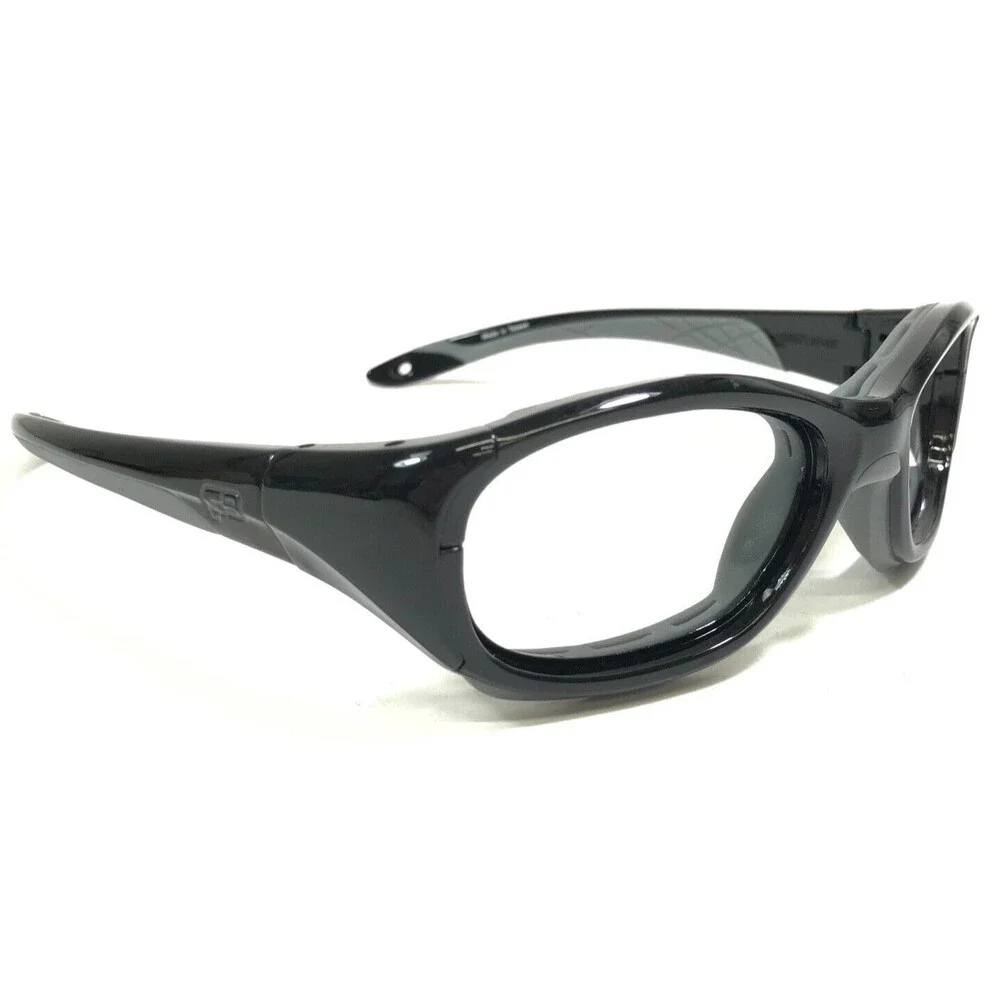 Rec Specs Athletic Goggles Frames SLAM XL 210 Shiny Black Gray Wrap 55-19-135